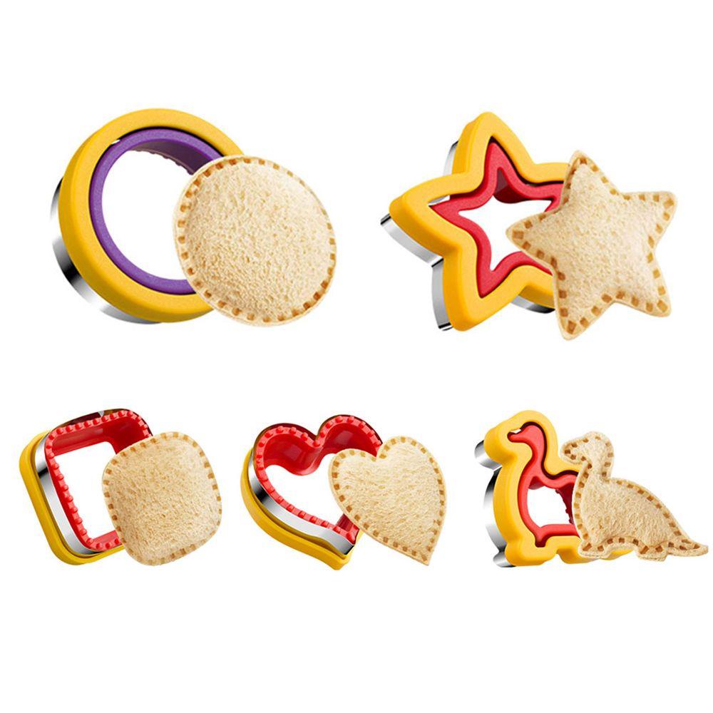 Khuôn Cắt Bánh Quy Hình Tròn / Vuông 3D Bằng Thép Không Gỉ