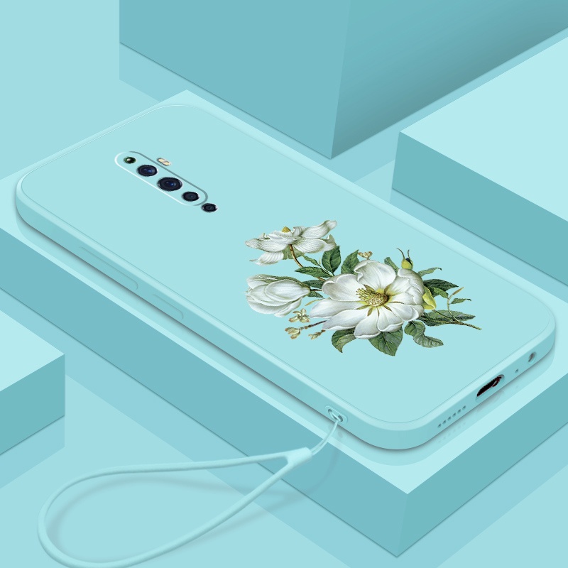 Ốp Điện Thoại Silicone Mềm Hình Hoa Nhài Có Viền Bảo Vệ Camera Cho OPPO reno2 f reno 2 reno 3 reno3 pro