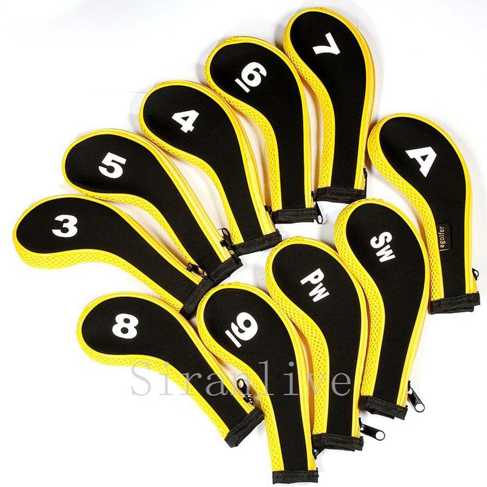 Bộ 12 Vỏ Bọc Đầu Gậy Đánh Golf Bằng Cao Su Neoprene Phối Khóa Kéo Tiện Dụng