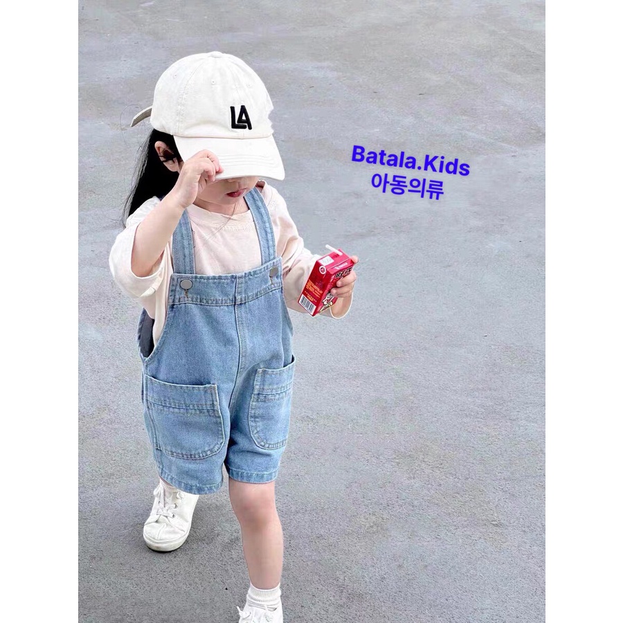 Yếm jean bé gái bé trai Batala kids Yếm bò trẻ em hàng loại 1 chuẩn phom cho bé từ 9-24kg