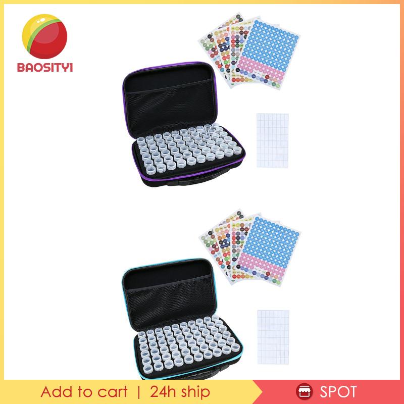 Hộp Đựng Tranh Đính Đá 60 Ngăn Có Khóa Kéo Hiệu Baosity1