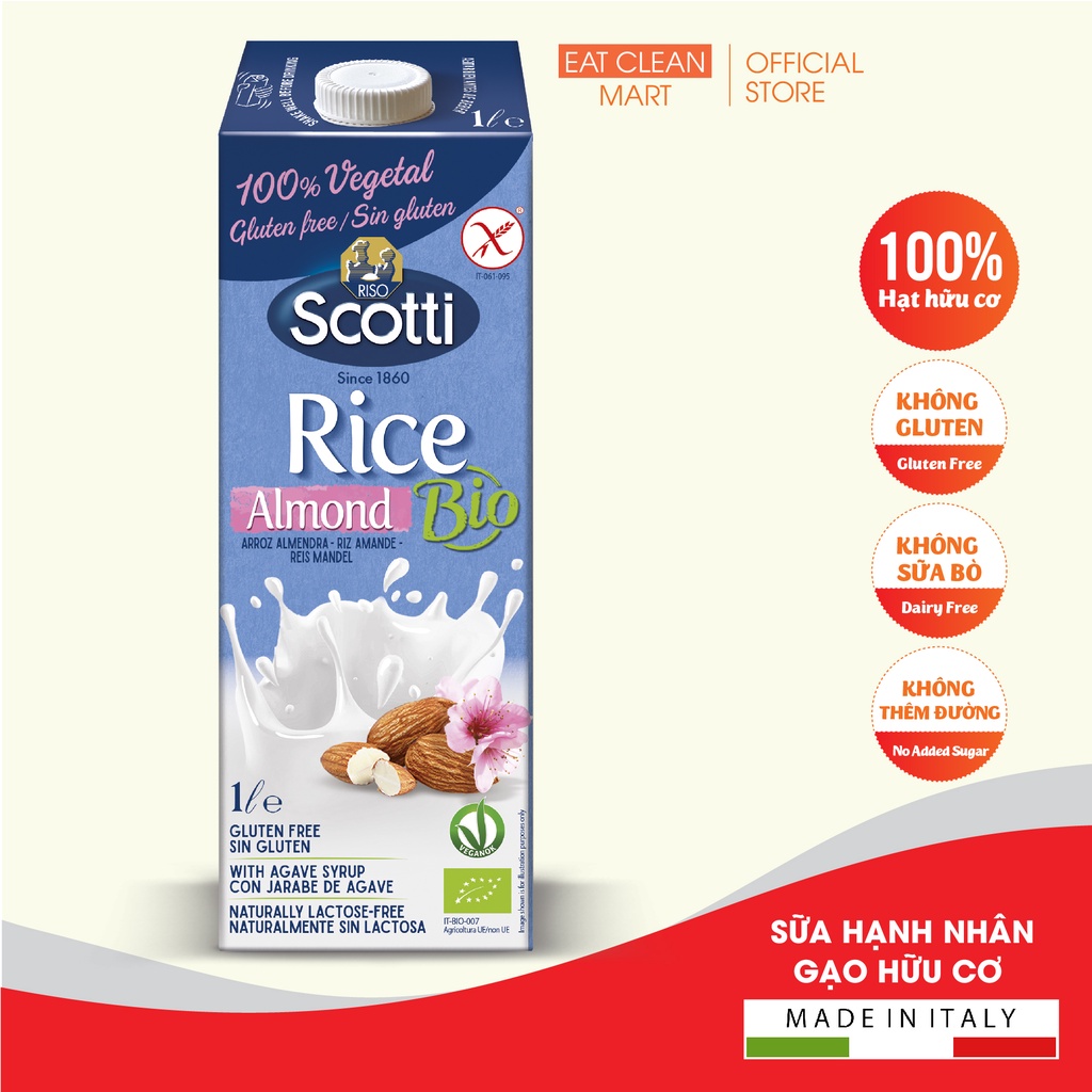 Sữa Hạnh Nhân Gạo Hữu Cơ Riso Scotti - ORGRANIC Rice Almond Drink thumbnail