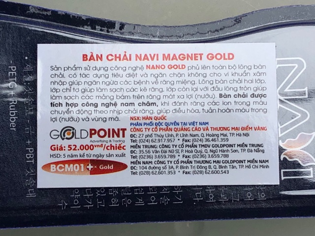 Bàn chải đánh răng cao cấp NAVI Magnet Hàn Quốc (Nano Silver)