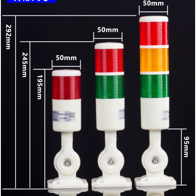 Đèn Báo Hiệu tháp 1-2-3 Màu + còi - TAYB  -  24VDC