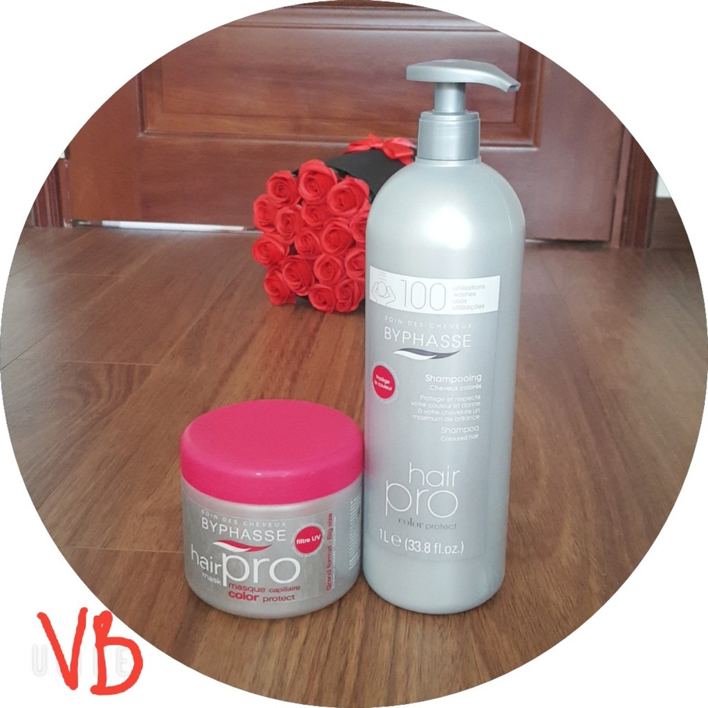 COMBO Dầu Gội Đầu Byphasse Hair Pro (1000ml) dành cho tóc nhuộm