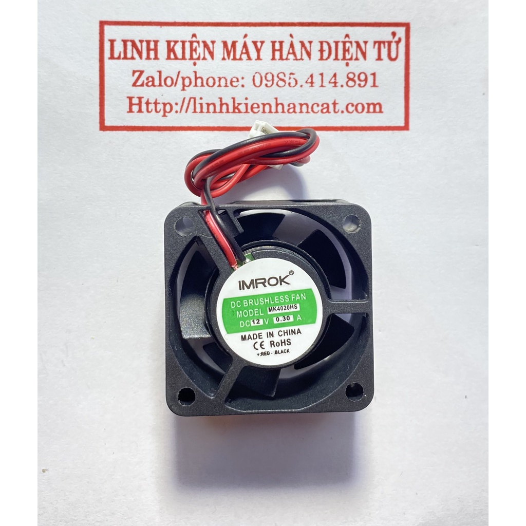 Quạt 12V Dòng 0.3A Kích Thước 4x4x2cm