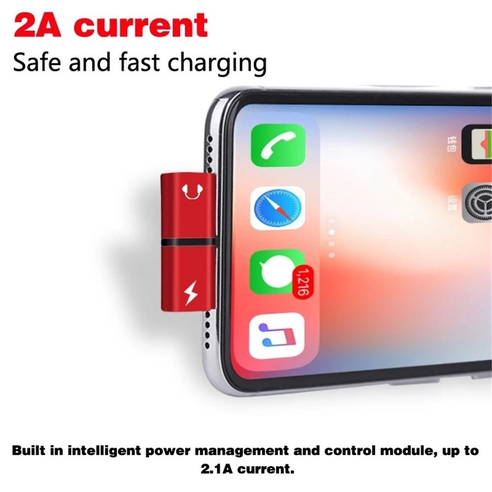Giắc Cắm Chuyển Đổi Âm Thanh Aux Di Động Hai Đầu Cắm Cho Tai Nghe / IOS