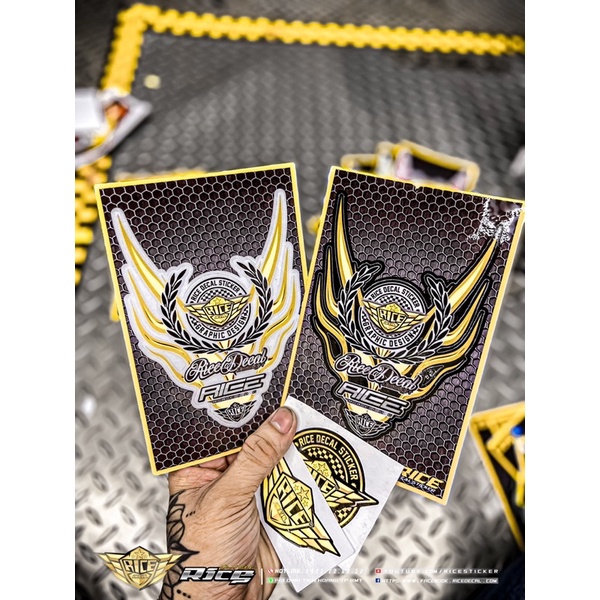 Tem dán dè Ricedecal®️ Mẫu lửa New dán mọi loại xe
