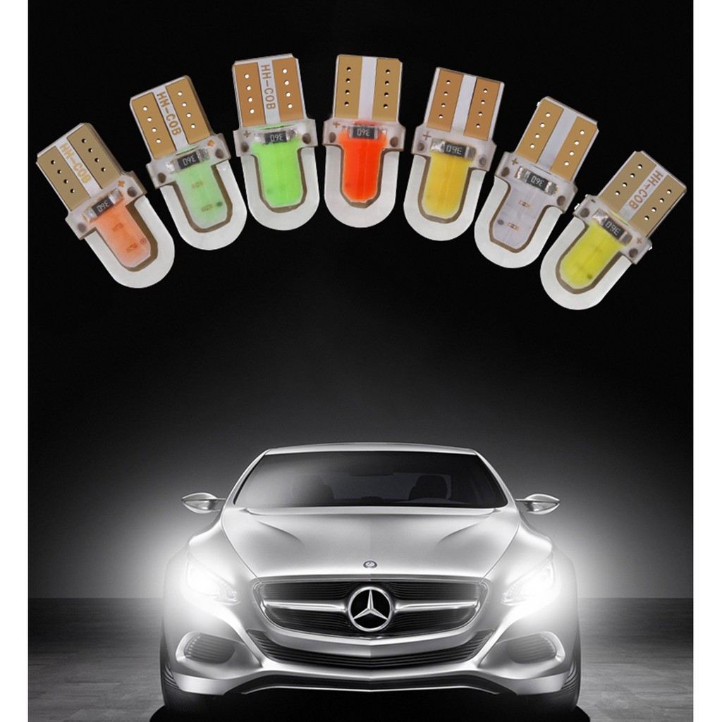 1X Silica Gel LED W5W T10 194 168 W5W COB Bóng đèn LED đỗ xe Nêm đèn chiếu sáng cấp phép