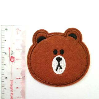 Sticker vải 109, patch ủi gấu Brown 109
