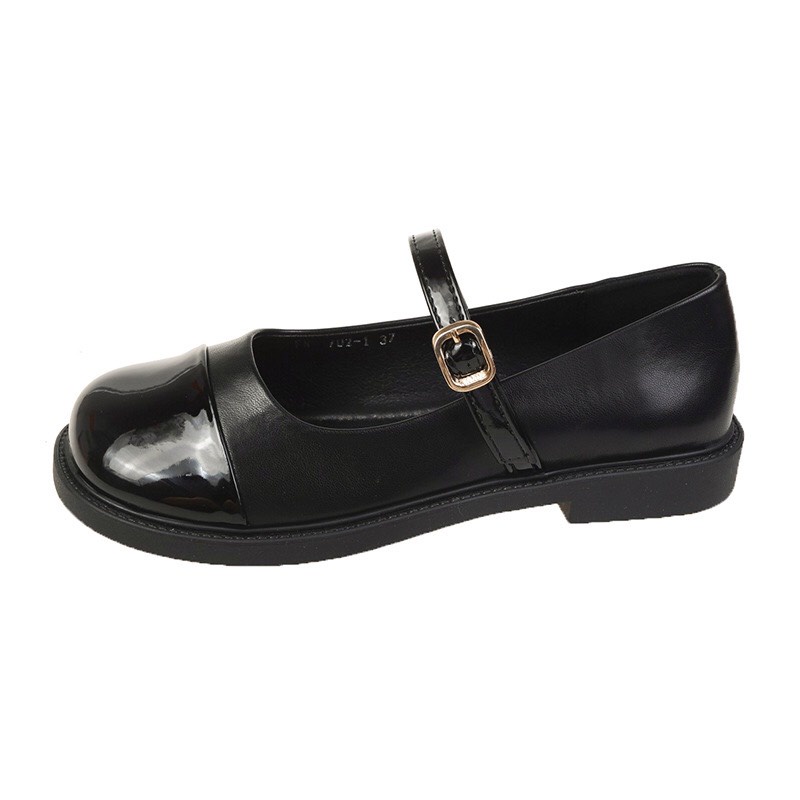 Giày búp bê nữ Lolita mũi vuông FAROSA - V1  đế 3cm phối da cực phong cách