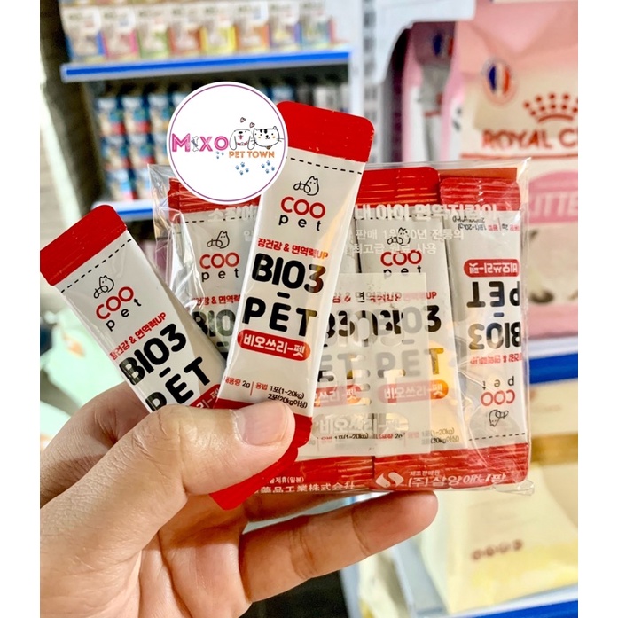 Men Vi Sinh Hỗ Trợ Tiêu Hoá Cho Chó Mèo BIO3 PET 2g/gói (Hàn Quốc)