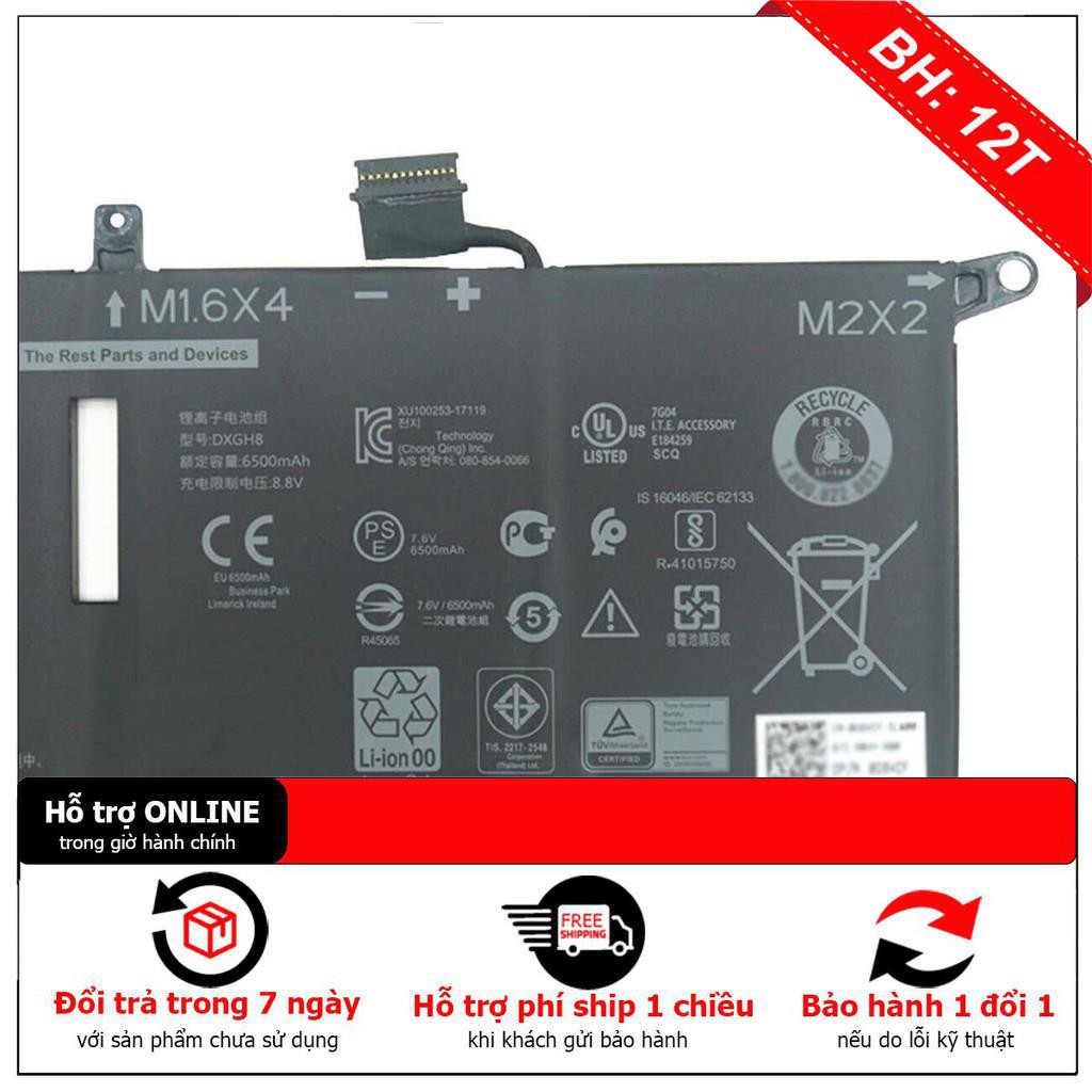 [ Pin zin ] Pin battery laptop Dell XPS 13 2018 XPS 13 9370 9380 2019 0H754V DXGH8 7.6V 52Wh 6500mAh