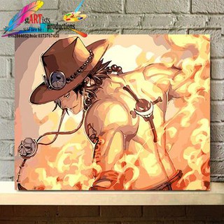 Tranh sơn dầu số hóa tự tô Luffy