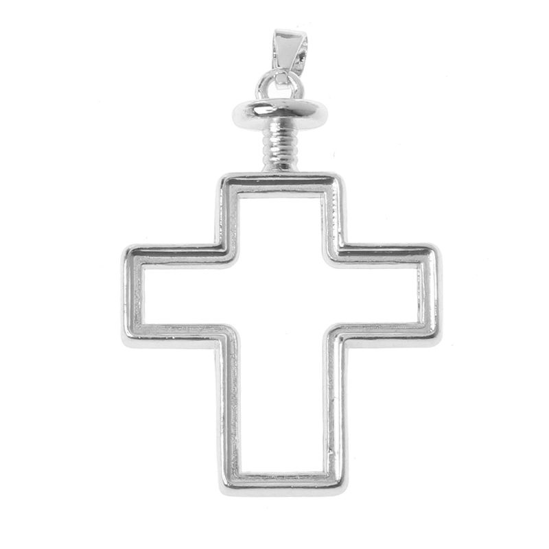 Flgo Mặt Dây Chuyền Kim Loại Dạng Nén Epoxy Hình Học Màu Vàng / Bạc Làm Trang Sức DIY