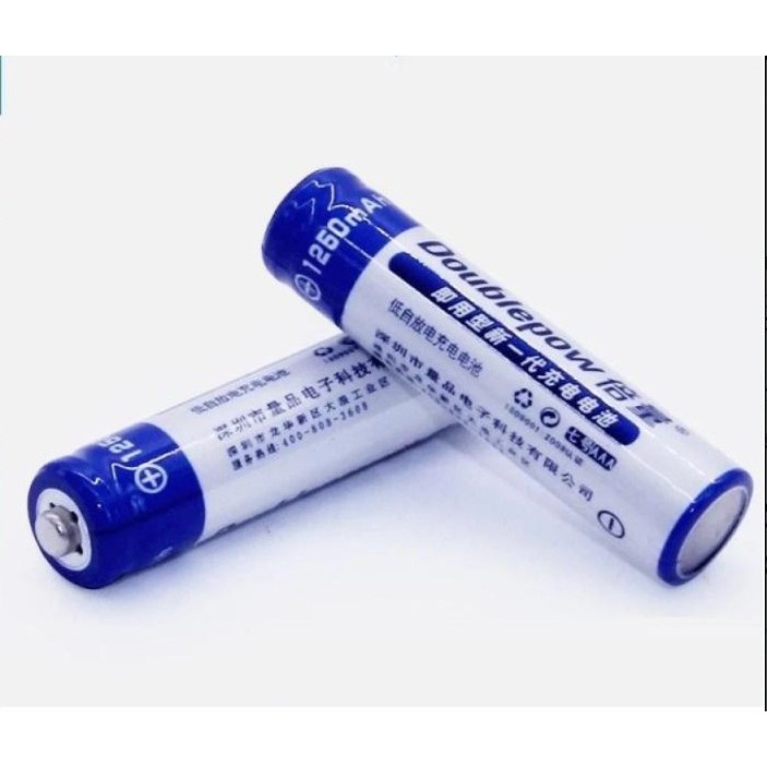 Bộ 4 viên pin tiểu sạc dung lượng cao Doublepow AAA 1250mAh