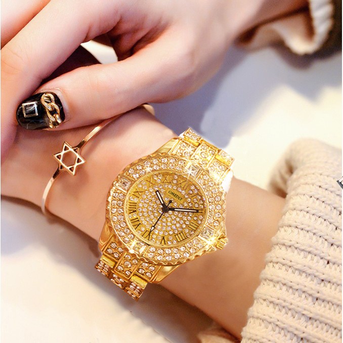 Đồng Hồ Nữ Chính Hãng Bee Sister Dây Thép Không Gỉ Đính Đá Cực Sang Chảnh | BigBuy360 - bigbuy360.vn