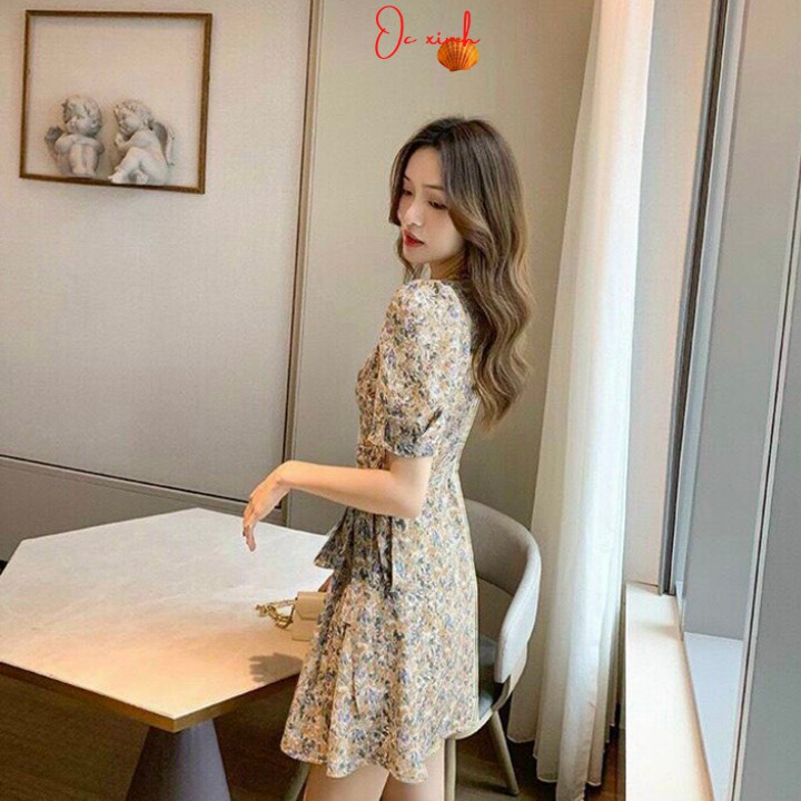 Đầm Hoa Nhí Đắp Tà Cổ V Duyên Dáng Nơi Công Sở | BigBuy360 - bigbuy360.vn