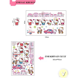 Decal dán tường Kitty xinh đẹp