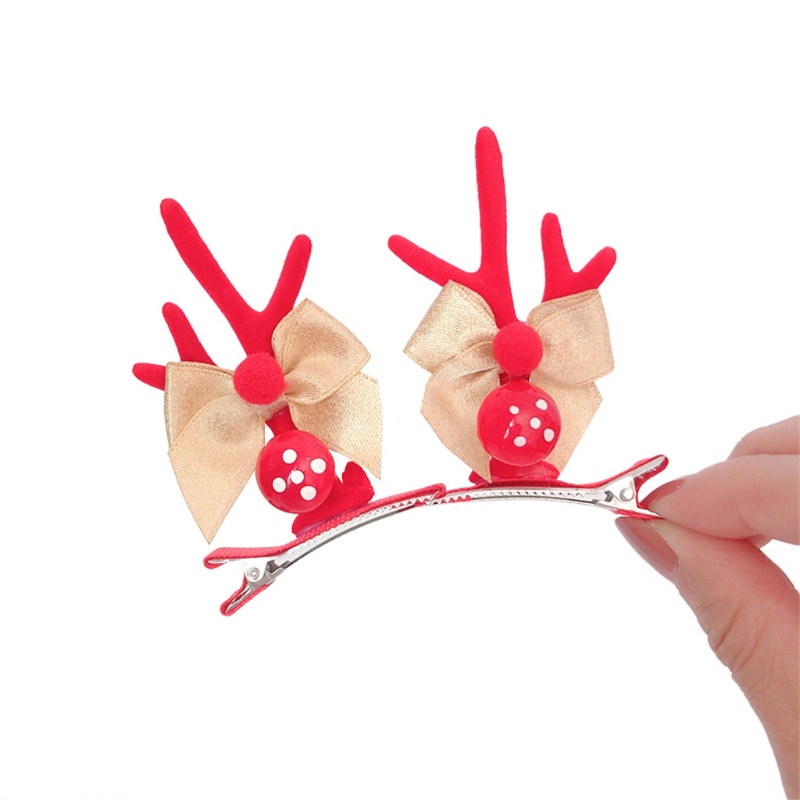 Kẹp Tóc Hình Sừng Tuần Lộc Giáng Sinh Dễ Thương