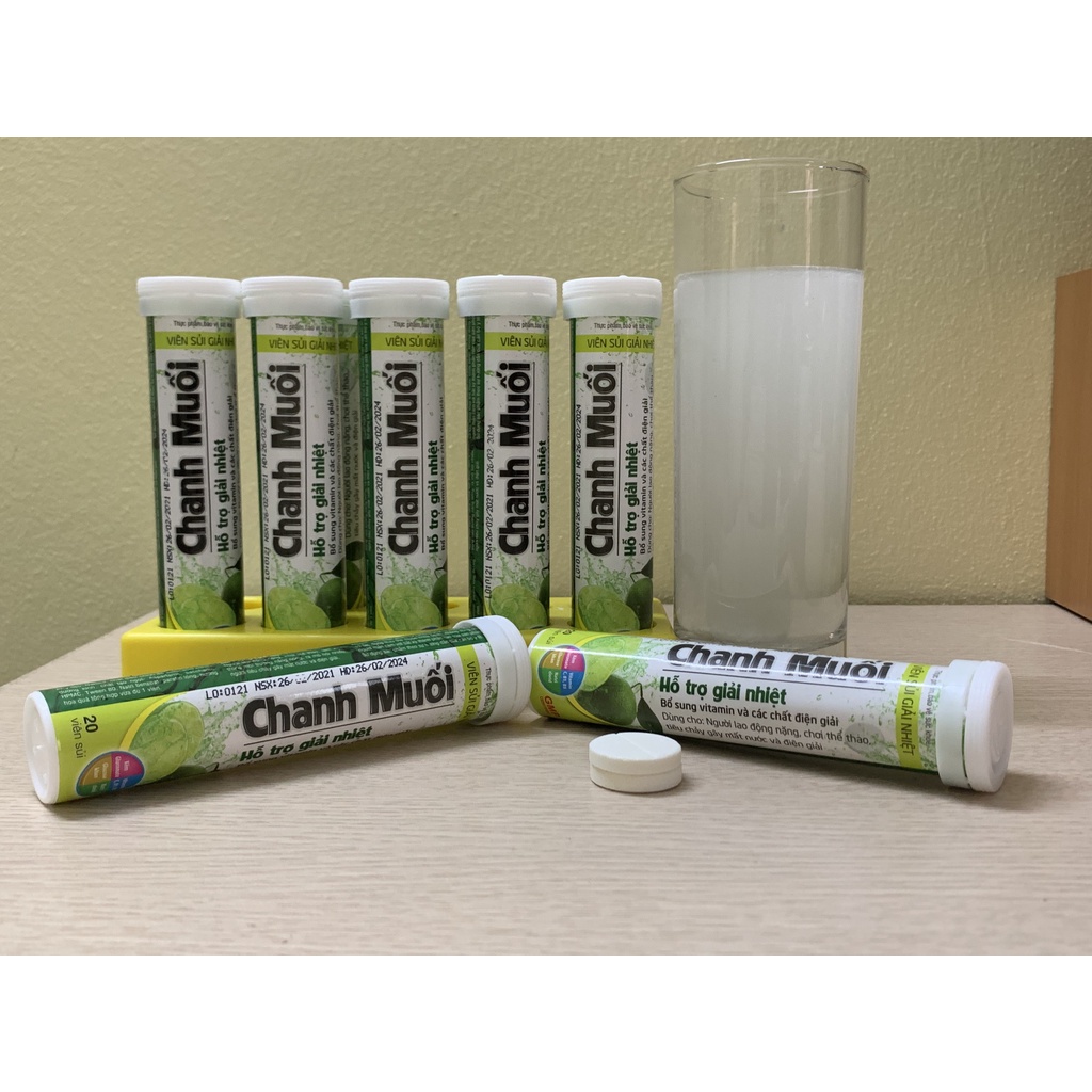 Viên sủi chanh muối hỗ trợ giải nhiệt giúp bổ sung khoáng chất và vitamin . | Thế Giới Skin Care
