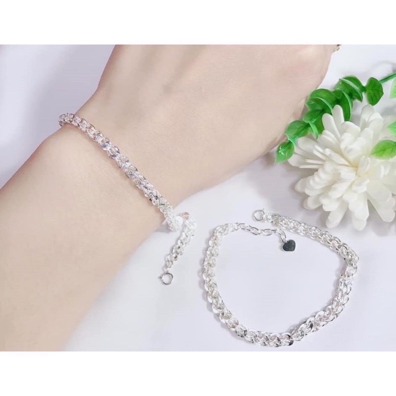 Lắc tay Vòng cổ nữ Bạc ta, Dáng Đuôi phụng dày dặn nhẹ nhàng sang chảnh, Gia công tại làng nghề vàng bạc - Bạc Nomi