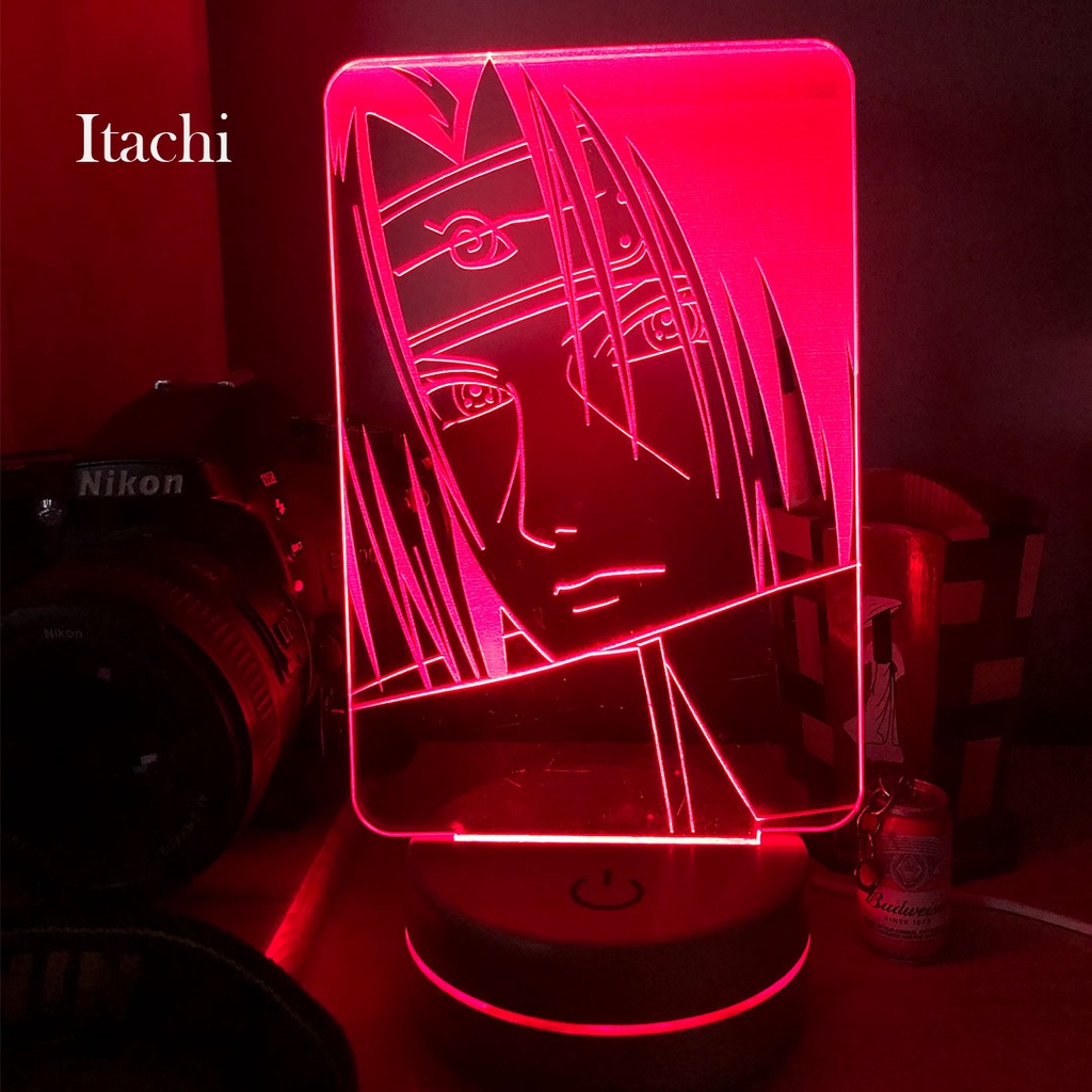 Đèn Led Anime UCHIHA ITACHI Đèn Led 16 Màu Hình Nhân Vật Hoạt Hình, Đèn Ngủ Led 3d, Cảm Ứng , Điều Khiển Từ Xa[AN-21]