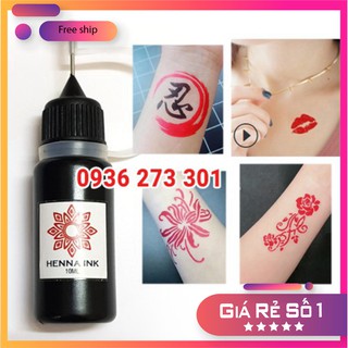 Bộ mực xăm tạm thời TẶNG 2 bảng khuôn A4 nhiều hình