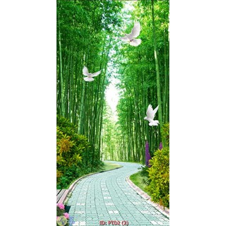 Tranh 3D dán tủ lạnh cửa kính  có keo sẵn