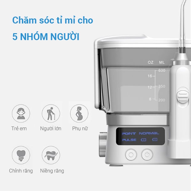 Máy Tăm Nước Oral Irrigator MOCATO M810 Vệ Sinh Răng Miệng Gia Đình Nhiều Chế Độ Công Nghệ Sono Độc Quyền ( CHÍNH HÃNG )