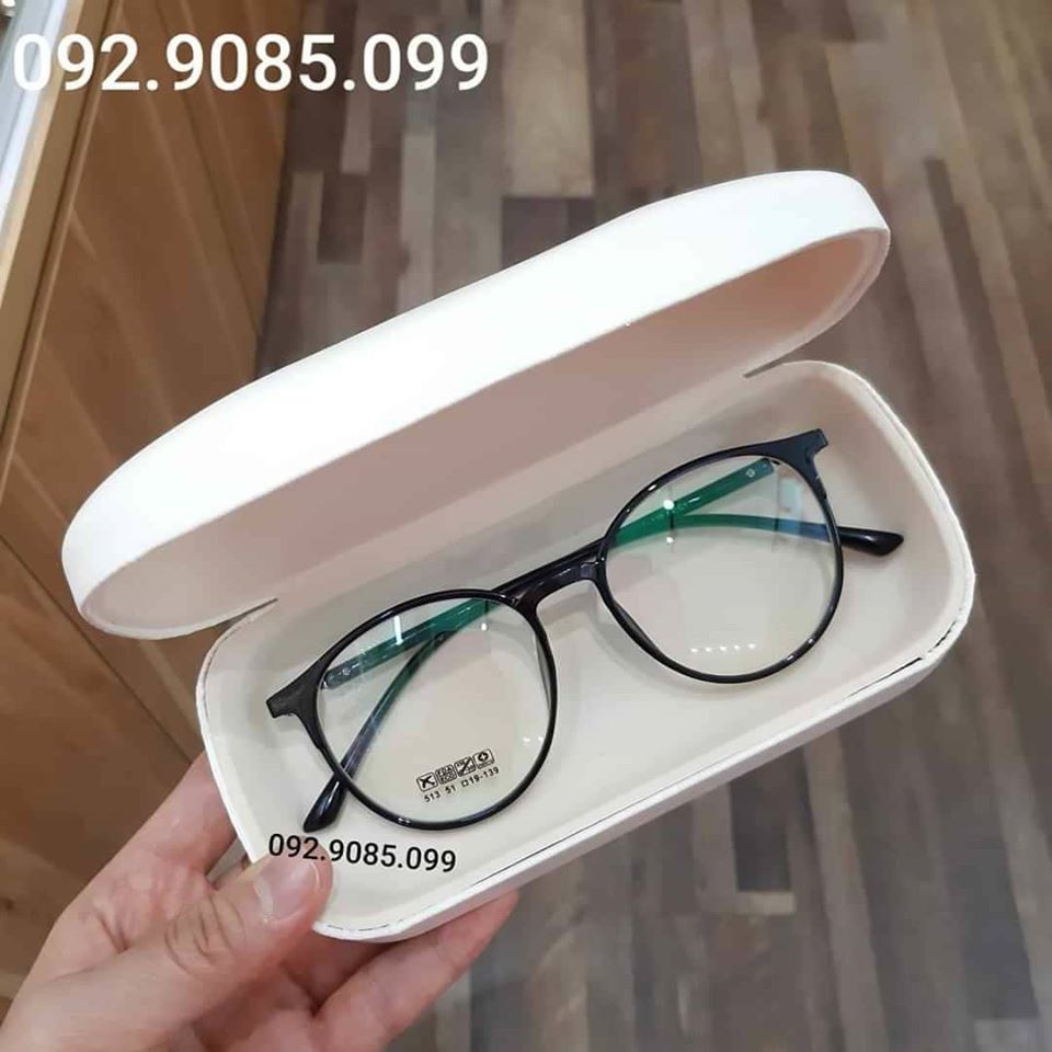 Gọng kính cận dẻo tròn V513+ Nhận cắt cận viễn loạn