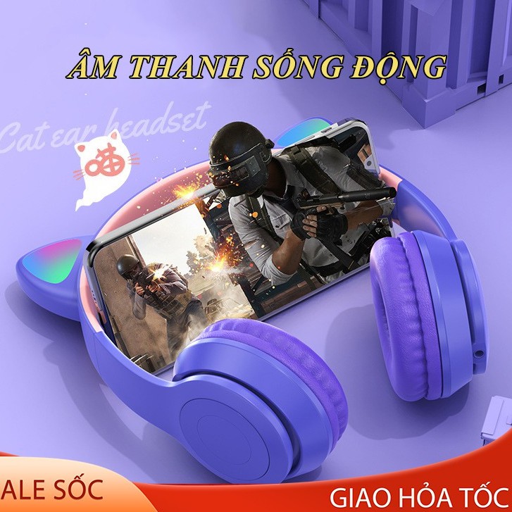 Tai Nghe Chụp tai Mèo Bluetooth P47 ST71 Headphone Dễ Thương Có Mic,Âm Bass Căng Phụ kiện Thiên hoàng . | BigBuy360 - bigbuy360.vn