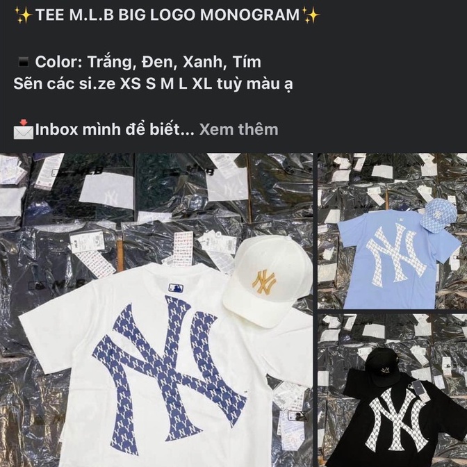 Thun đen MLB Big logo monogram