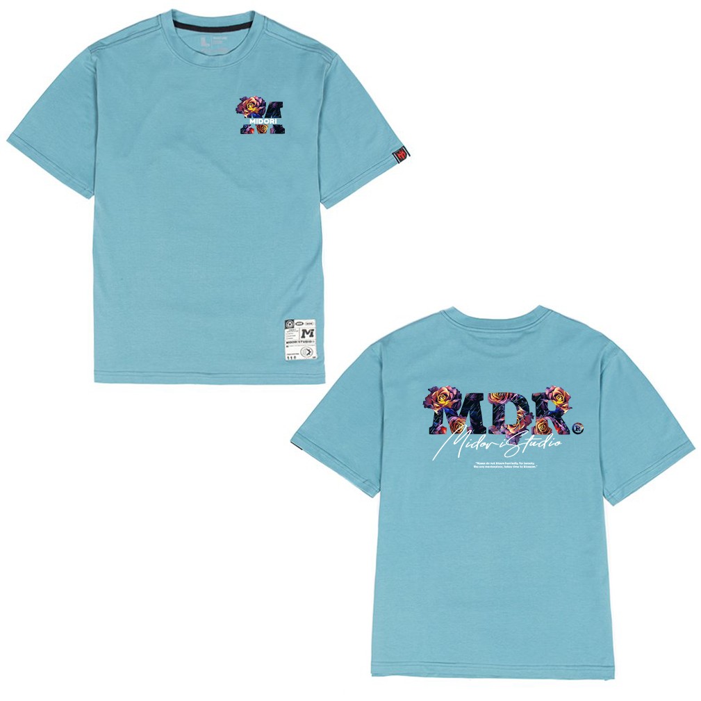 Áo thun unisex form rộng tay lỡ phông Nam Nữ MDR Lồng Hoa Local Brand Chính Hãng Midori M Studio