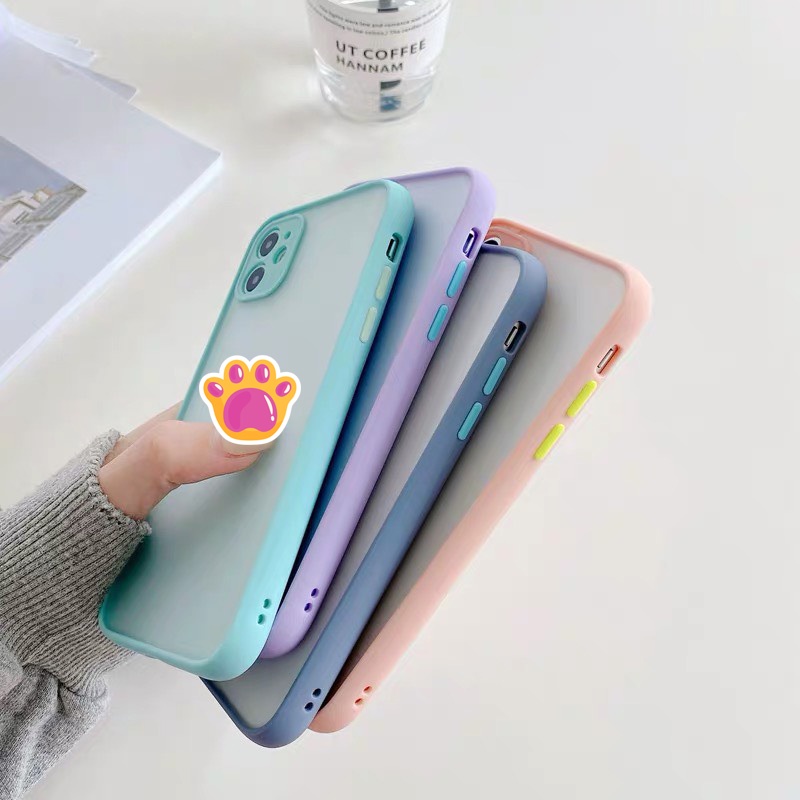 Ốp nhám bảo vệ camera màu pastel iPhone 7 8 7 Plus 8 Plus X Xs Xr XsMax iPhone 11 11 Pro 11 Promax