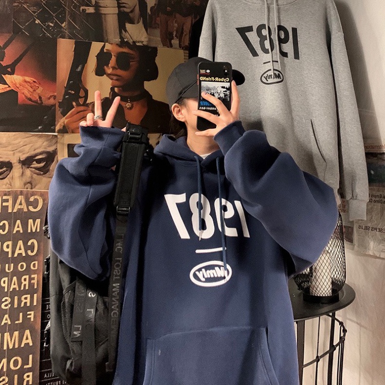 Áo Hoodie, Chất Nỉ Bông Cotton 1989 & 1987 Form Rộng Thụng Unisex | BigBuy360 - bigbuy360.vn