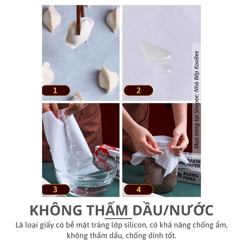 Giấy nến cuộn 10-20 mét cho nồi chiên không dầu, lót nướng thực phẩm, lẩu nướng hấp bánh - Giấy nướng bánh chống dính