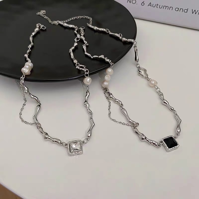 Vòng Cổ Nining Hạt Trai Nước Ngọt Đá - Vani Store - TS000647
