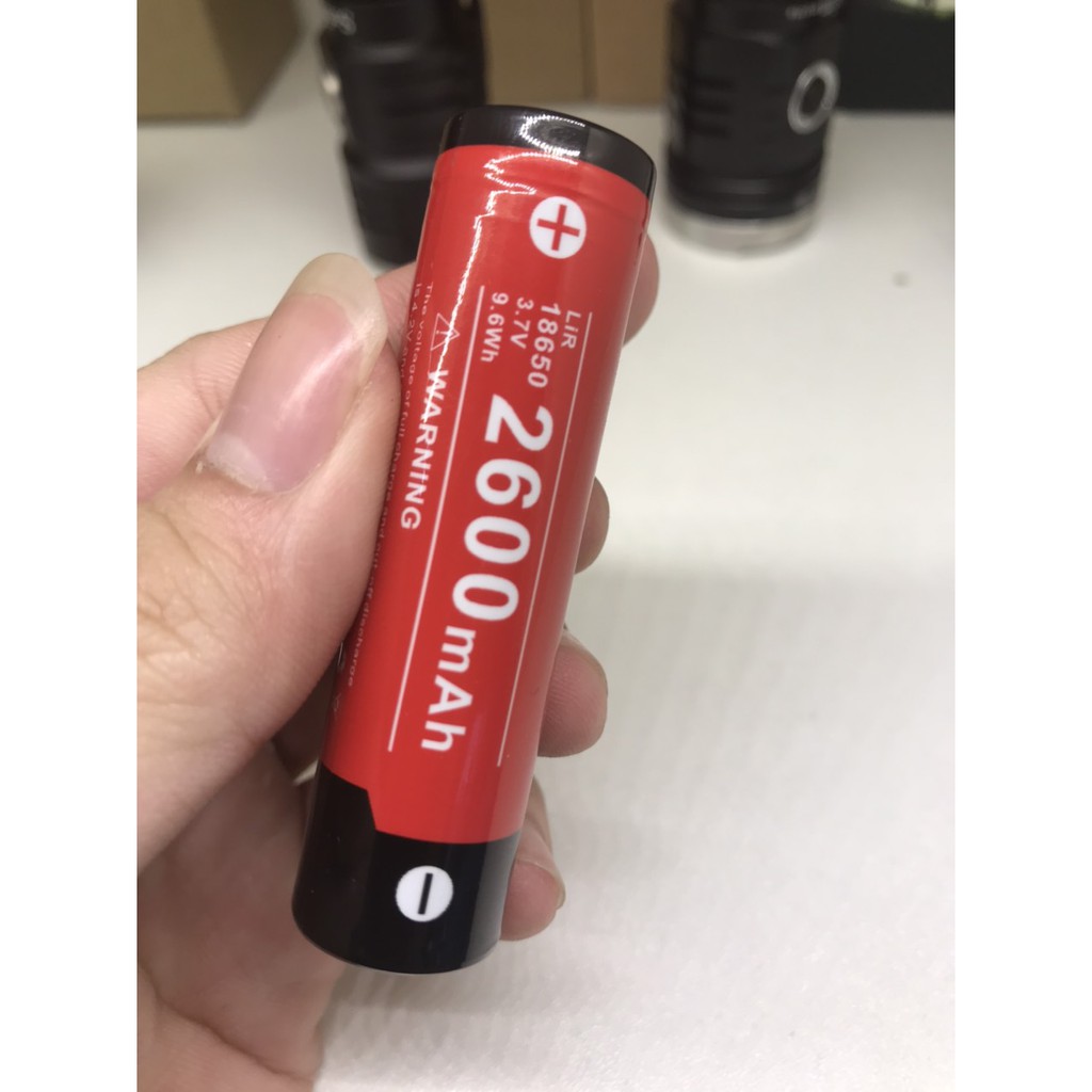 Pin sạc cao cấp Klarus 18650 dung lượng 2600mAH có mạch bảo vệ