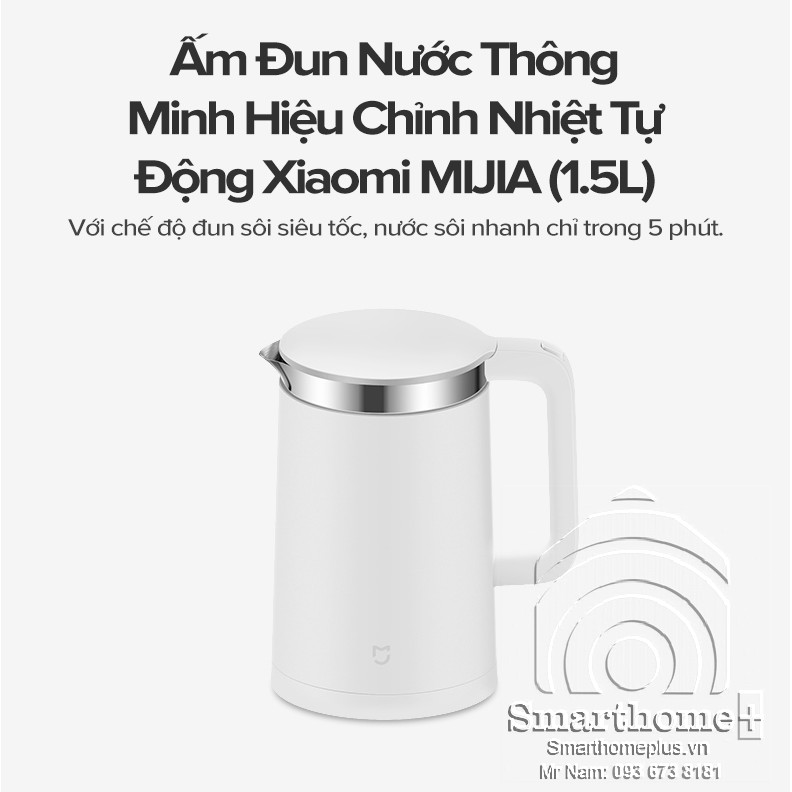 Ấm Nước Siêu Tốc Xiaomi MIJIA 1A - Kết Nối Đồng Bộ Với Điện Thoại - An Toàn Mọi Gia Đình [Bảo Hành 2 Năm ]