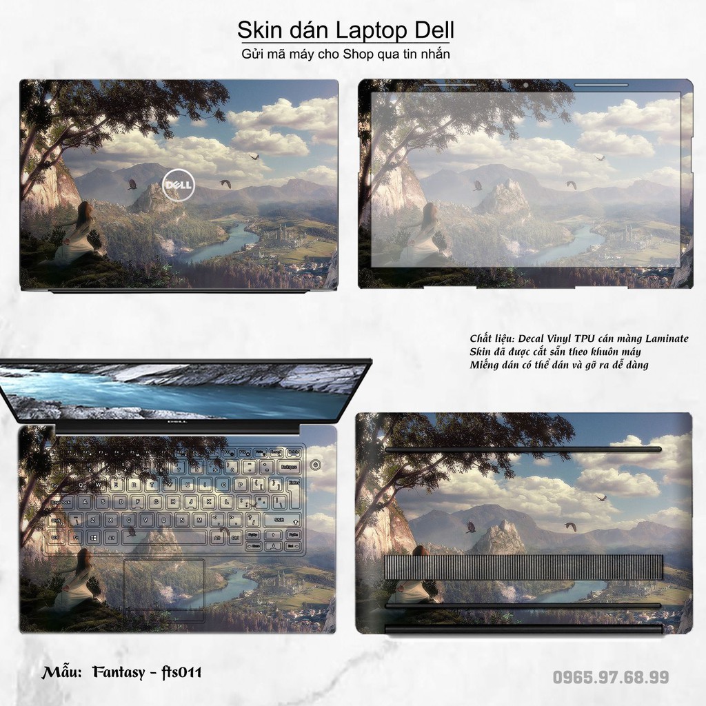 Skin dán Laptop Dell in hình Fantasy (inbox mã máy cho Shop)