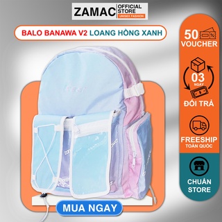 Balo Banawa tye die V2 ZAMAC phối màu hồng xanh ulzzang unisex ZB8