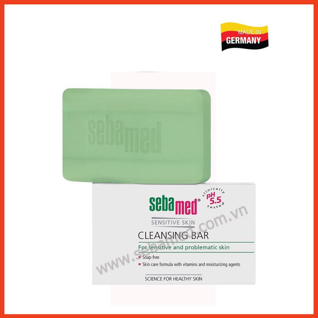 Xà Phòng, Xà Bông KHÁNG KHUẨN SEBAMED pH5.5 - ĐỨC, dành cho da nhạy cảm, khô, da cơ địa ·- 100G SEBAMED CLEANSING BAR