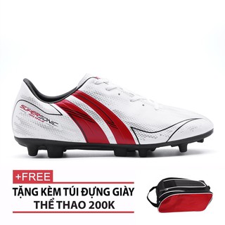 Giày đá banh pan thái lan đế đinh ag super sonic trắng