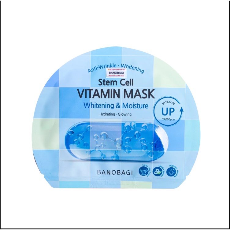 Mặt Nạ Banobagi Stem Cell Vitamin Mask Hàn Quốc, Mặt Nạ Giấy Vitamin BANOBAGI Stem Cell Vitamin Mask 30g