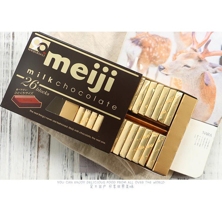 (5 vị) Meiji Chocolate hộp 120gr (26 viên)