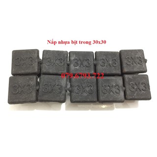 Bộ 10 cái nắp chụp nhựa vuông 30x30 bịt trong chân bàn ghế, nút chân chống xước, bịt trong chân ống sắt, nút nhựa