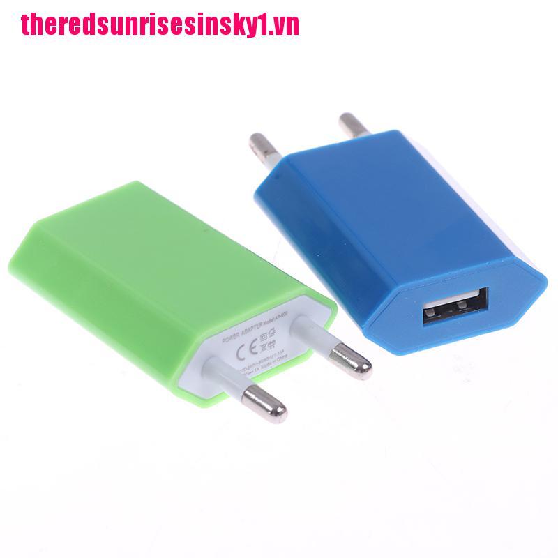 (3C) Củ Sạc Nhiều Màu 5v 1a Eu Usb Cho Samsung Huawei