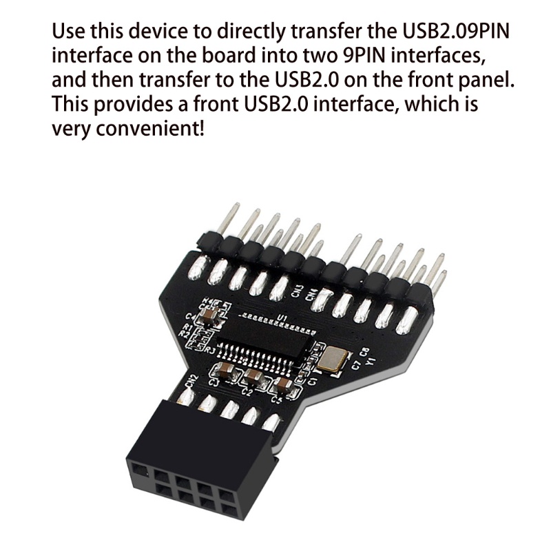 Bộ chia cổng USB 2.0 9 pin 1 sang 2 9 pin chuyên dụng chất lượng cao