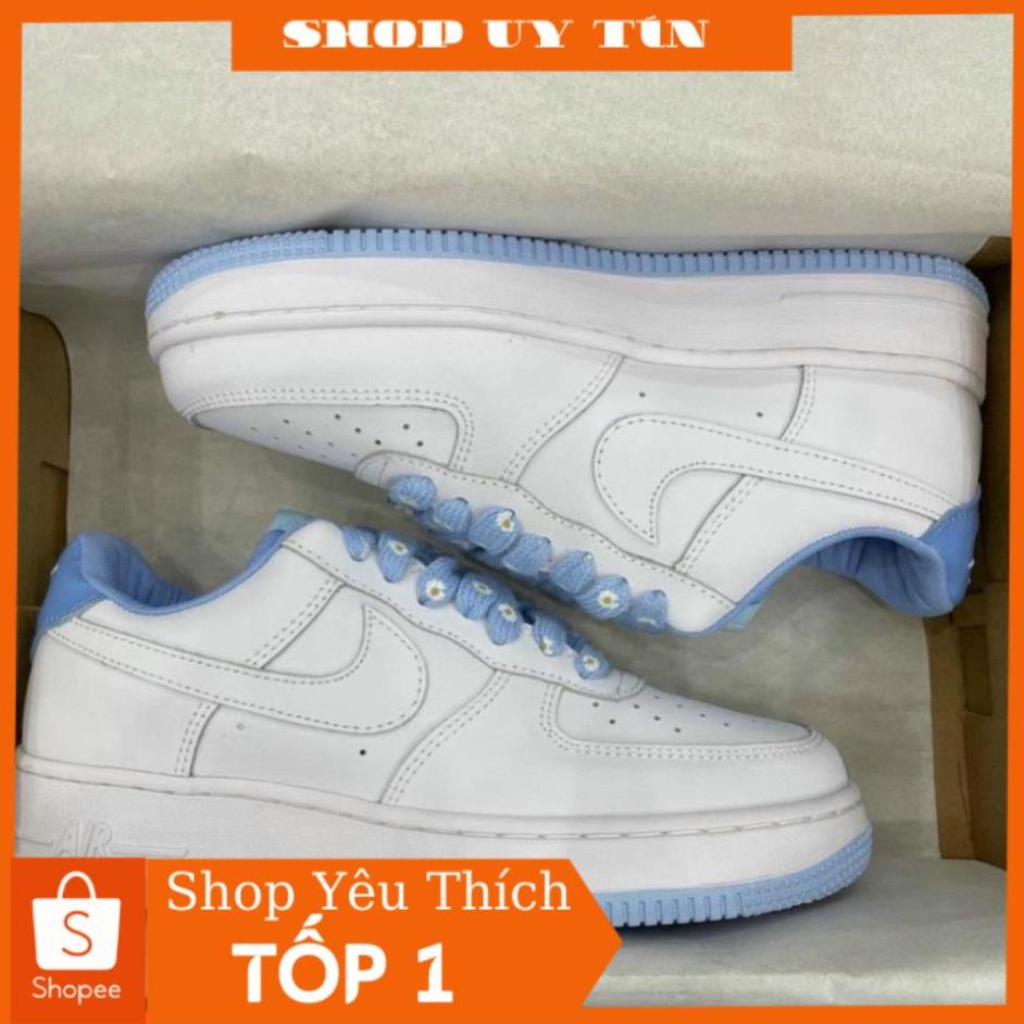 (FREESHIP + ẢNH THẬT 1.1) Giày AF1 Trắng xanh hoa cúc